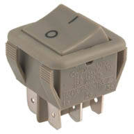 Rocker Switch Dpdt 25x25 Gy/Gy 10 A B1027