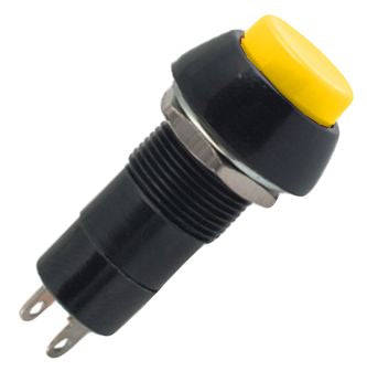 Push Button Switch Latching Spst 3 A Yellow Solder M12 D=19.5mm L=38 B165 L Yl