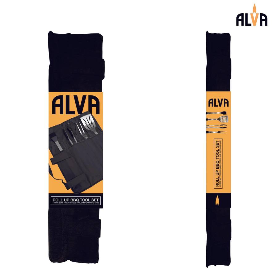 Alva 5 Pc Bbq / Braai Roll Up Tool Set