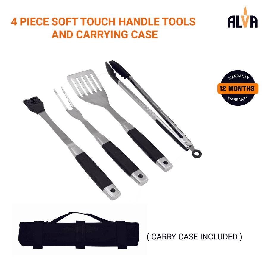 Alva 5 Pc Bbq / Braai Roll Up Tool Set