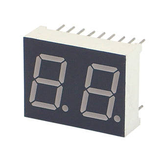 7 Seg Dual Led Display Ca Green 12.6mm Bda502 G
