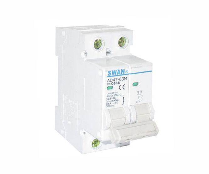 Circuit Breaker Din 63 A 2 P 3 Ka C Curve Cb Ad47 M 3263