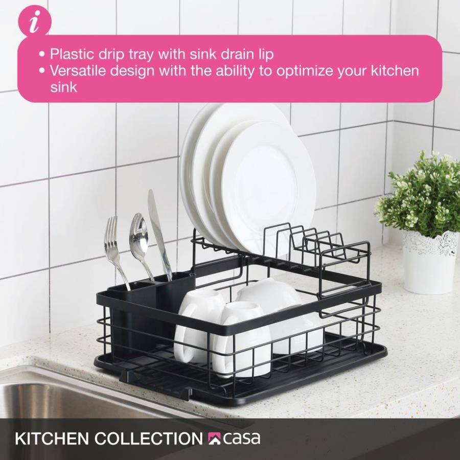 Casa Dish Drainer 2 Tier Catania 401 Matt Black