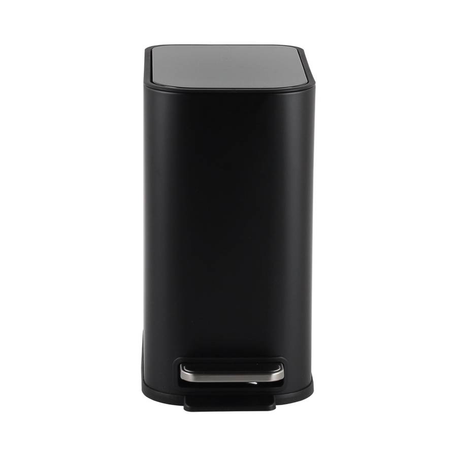 Casa 5 L Slimline Rectangle Steel Pedal Bin Matte Black Trento