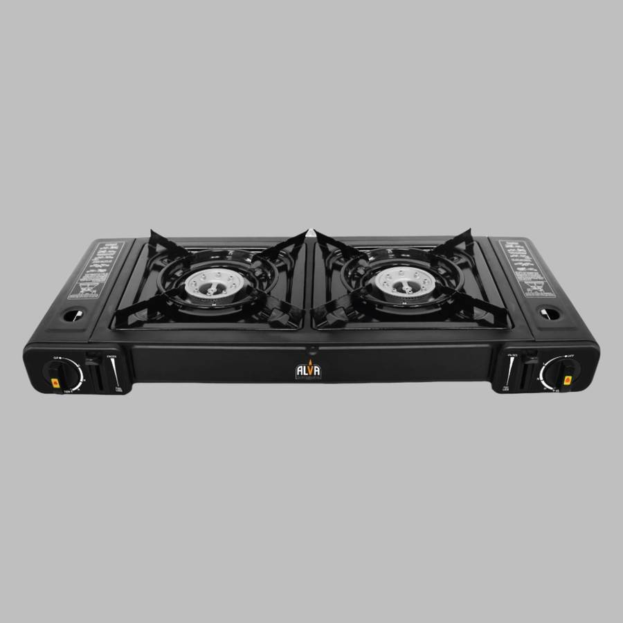 Alva Double Burner Butane Gas Canister Stove 2 Plate
