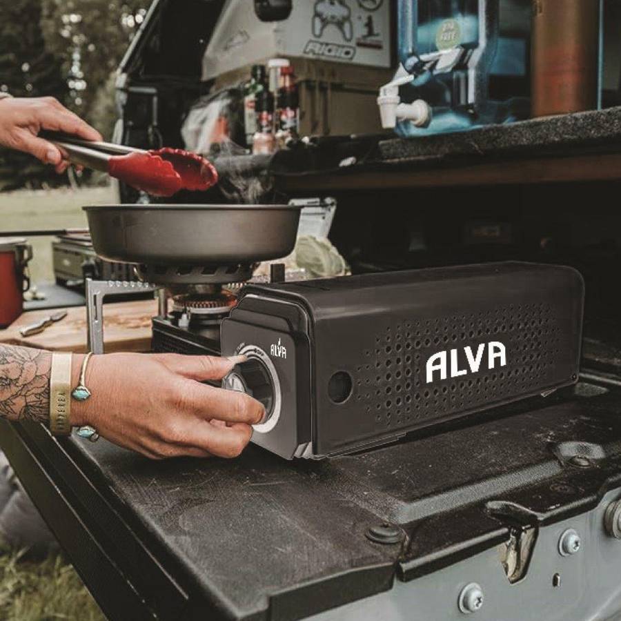 Alva Mini Fold Up Butane Gas Canister Camping Stove 1 Plate