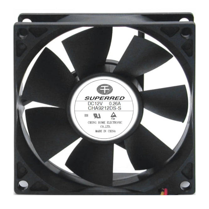 12 Vdc 0.26 A Axial Fan 92sqx25mm Slv 51 Cfm Lead Cha9212 Ds S