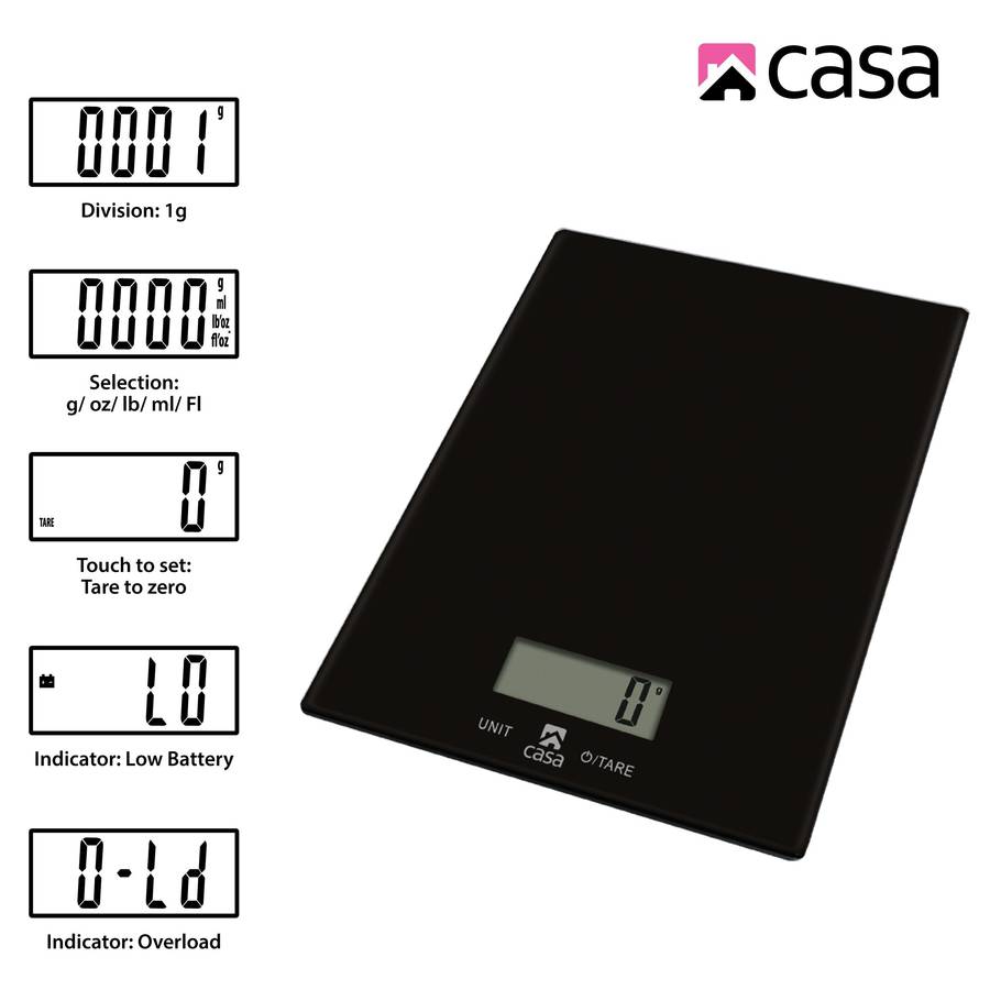 Casa Kitchen Digital Scale Glass