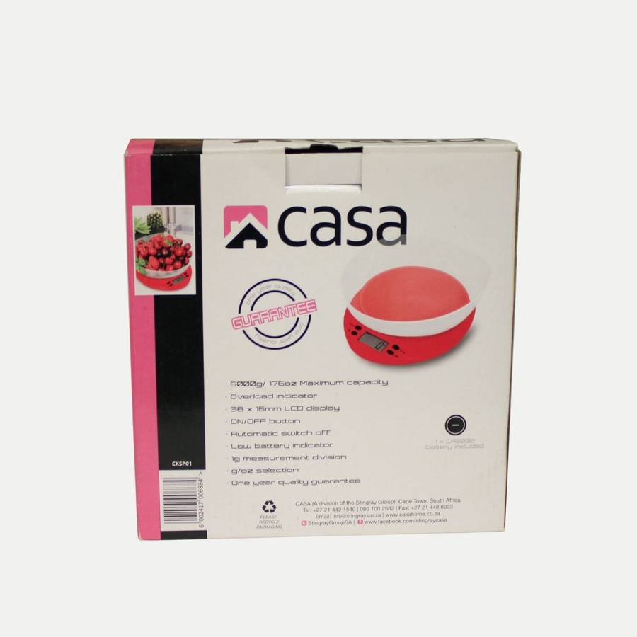 Casa Kitchen Digital Scale With Clear Bowl