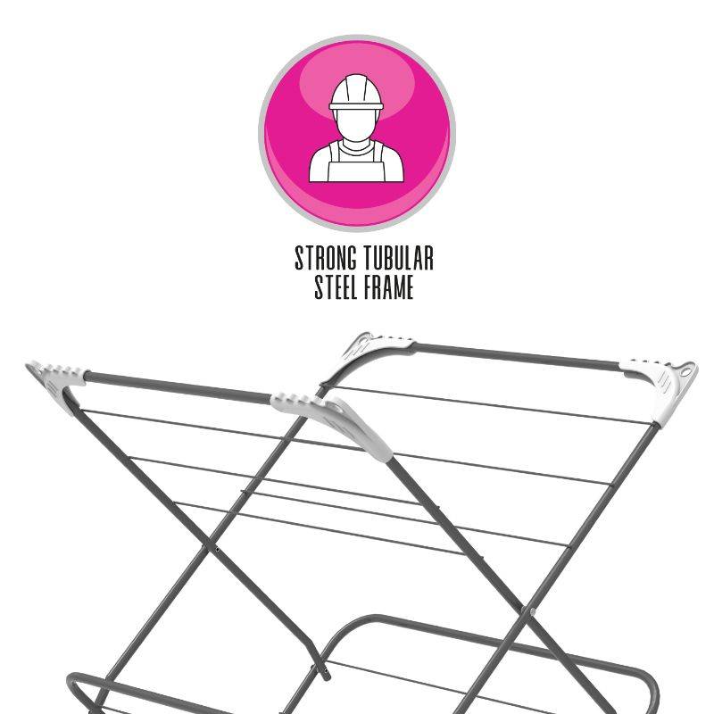 Casa 3 Tier Clothes Drying Stand, Foldable 13 M Capacity