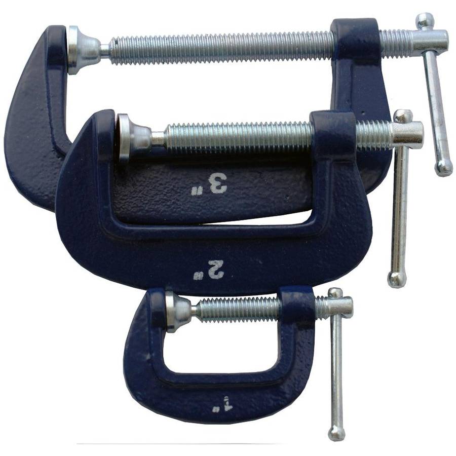 Tork Craft Clamp G 3 Piece 25 50 & 75 Mm Set 1 2 & 3' Kit