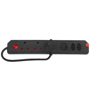 Multiplug 6 Way 3 X16 A 2 X5 A 1 Xsch Black