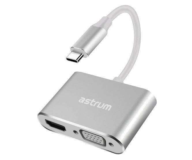 Usb Type C Plug To Socket Vga + Socket 4 K Hdmi Adapter Da660