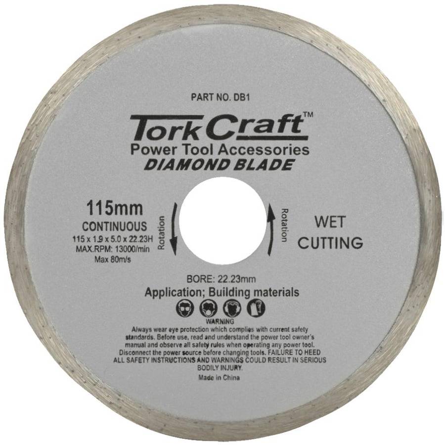 Tork Craft Diamond Blade Continuous Rim 115 Mm