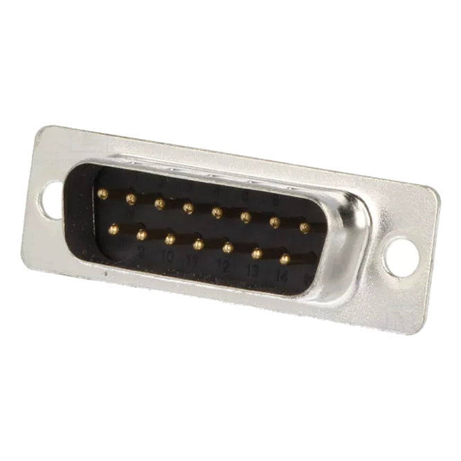Plug D Sub 15 W Pcb Straight Metal Ds1034 15 M B N S S S