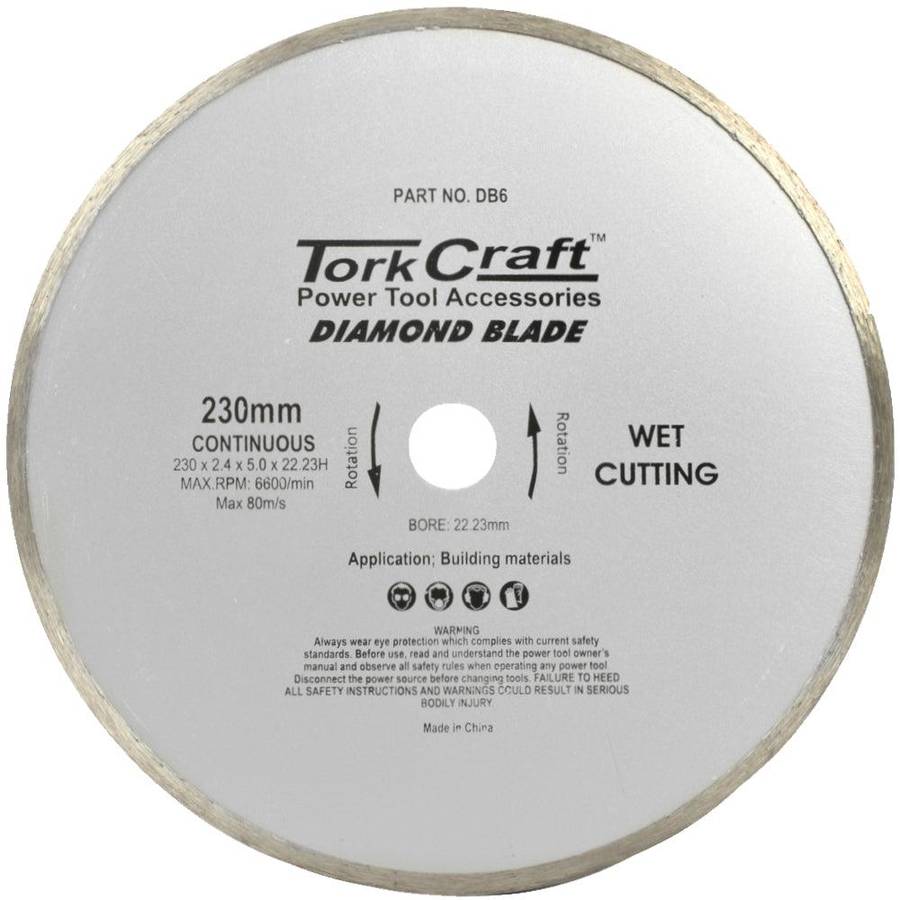 Tork Craft Diamond Blade 230 Mm Continuous Rim