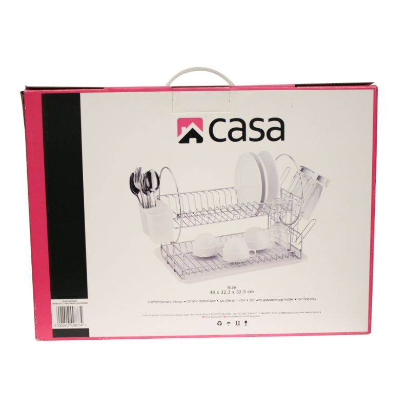 Casa Dish Drainer 2 Tier Catania 202 Chrome Plated