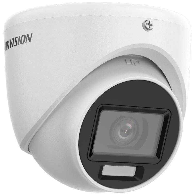Hikvision - Turbo HD 2MP hybrid light metal turret 2.8mm lens 20m IR/20m white light microphone 1...