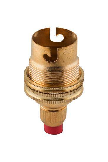 Lampholder B22 Brass 10mm Cord Grip