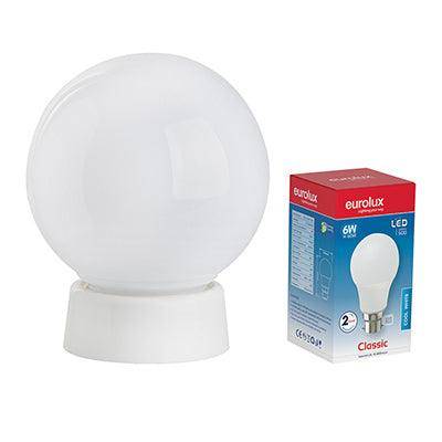 Budget Light Opal Incl. Led A60 Globe 6w Cool White