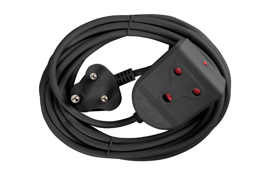 Extension Lead 10 A 5 M Black E/Mate