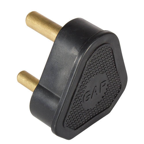 Plug Top Black Rubber 16 A 3 Pin Hollow Pin