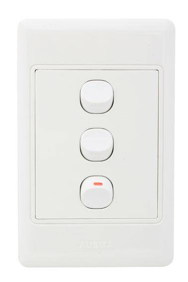 Eurolux Switch 3 Lever 1 Way Complete