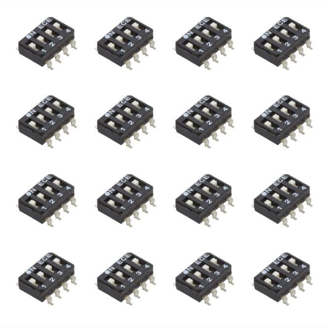Dip Switch Smd 04 P Low Profile Actuator 51/Tube Esd104 Ltz
