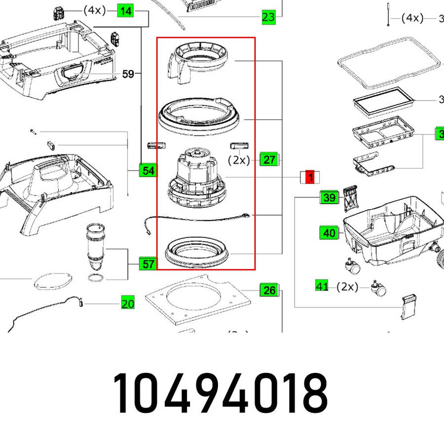 Festool Motor For Et Bg 230 V