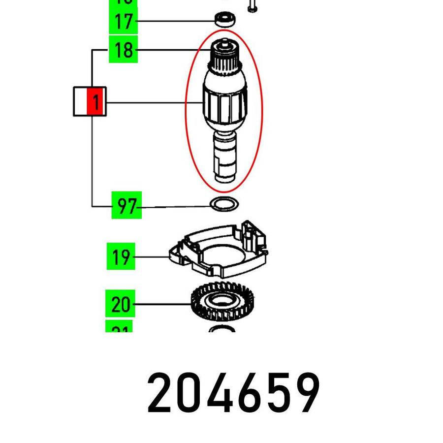 Festool Armature Of 1400 230 V
