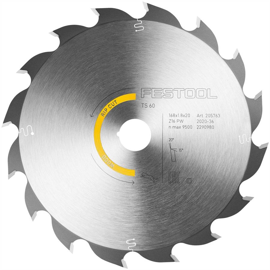 Festool Saw Blade H 168 X1.8 X20 Pw16