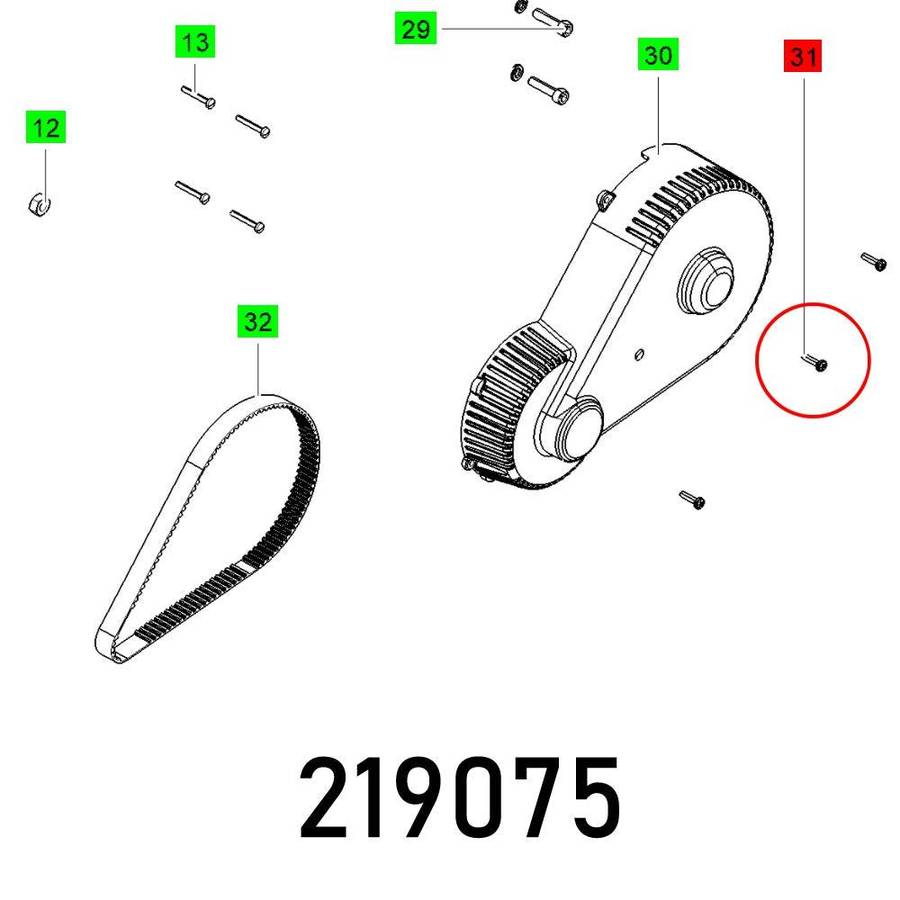 Festool Oval Head Screw M4 X16 Taptite T15
