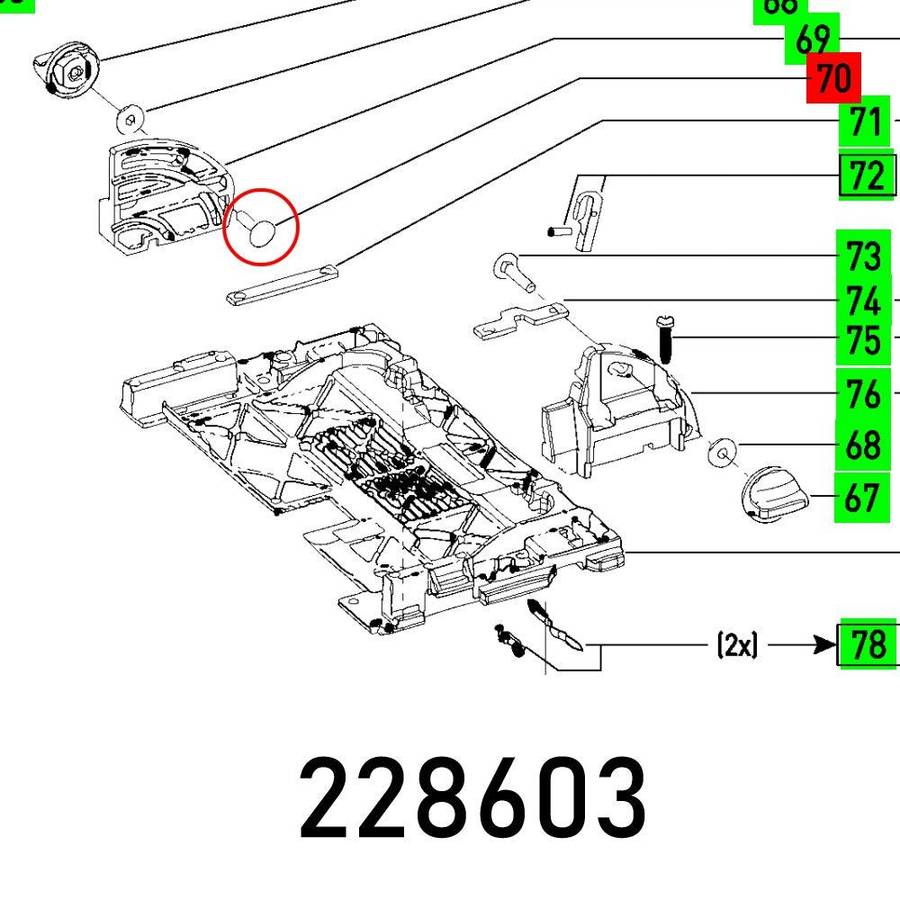 Festool Cup Square Bolt Din 603 M6 X25 4.6
