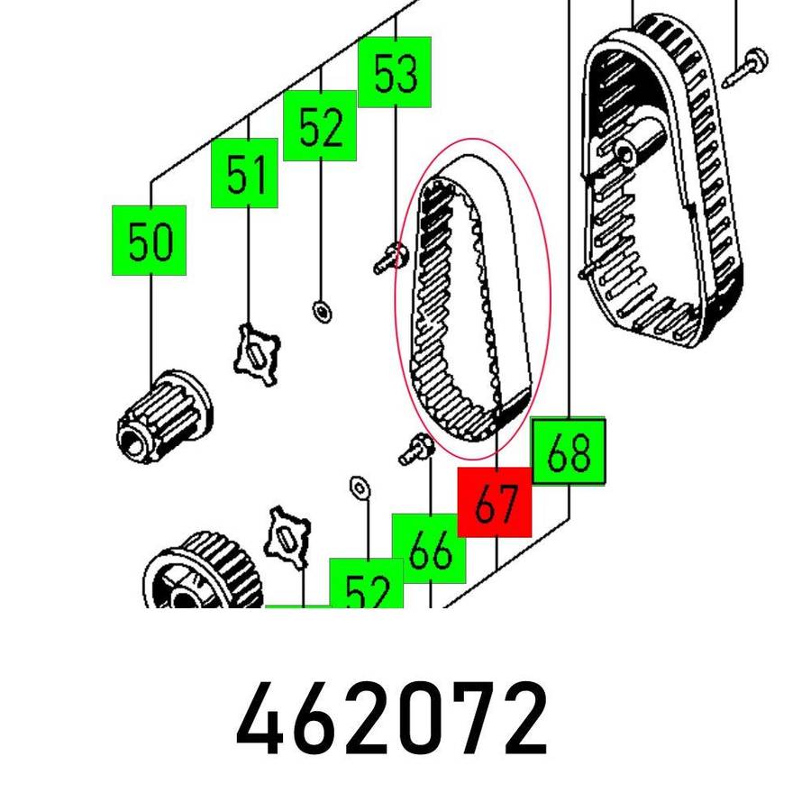 Festool Toothed Belt T 5,0 5 Mrx19