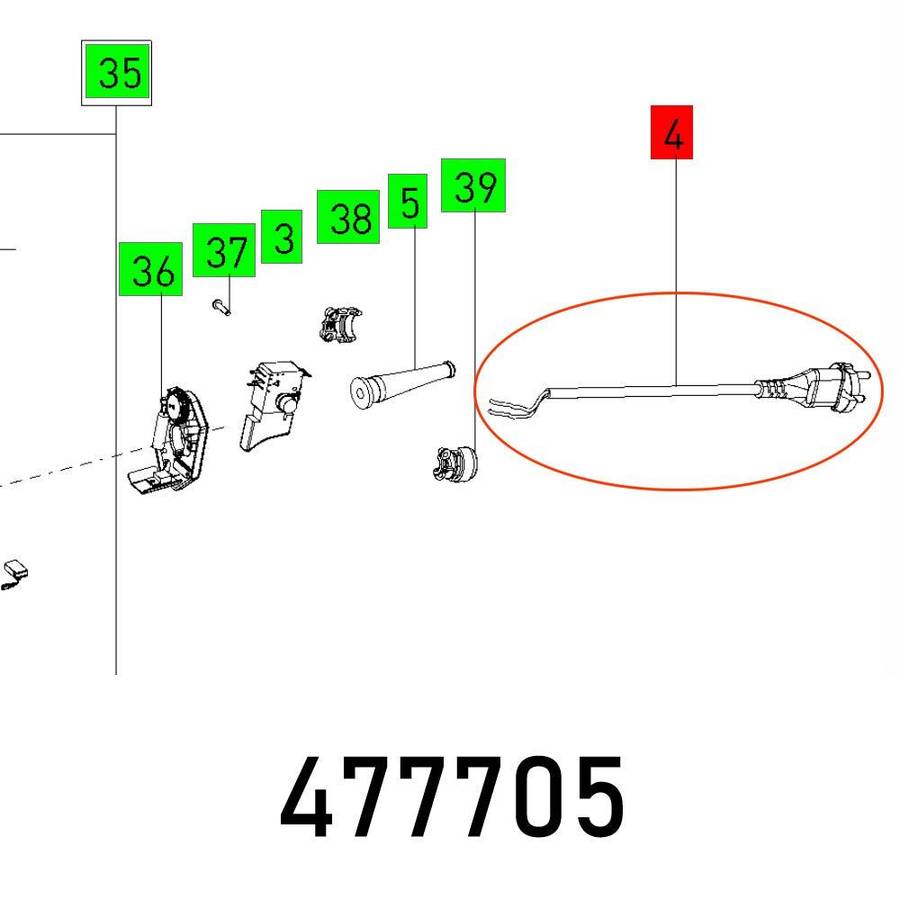 Festool Cable With Plug Rap 150 Fe Din H05 Bq F