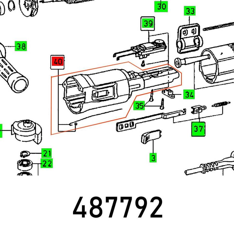 Festool Motor Housing Ras 115.04 E