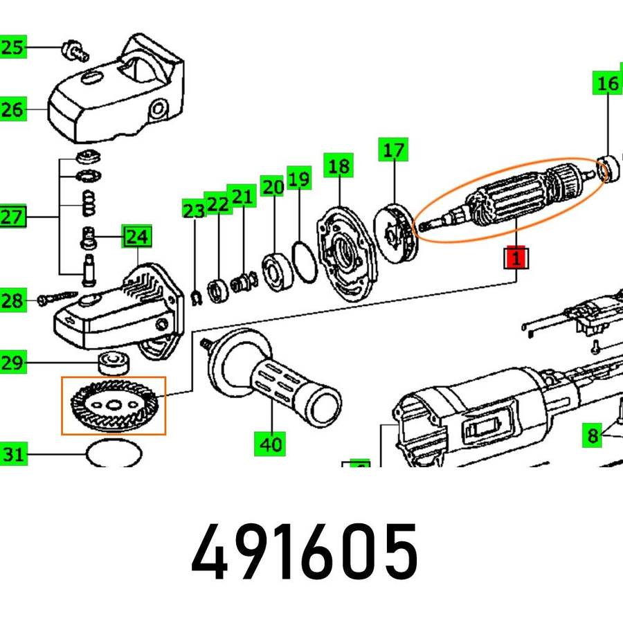 Festool Armature Rap 80.02 E 230 V Et Bg