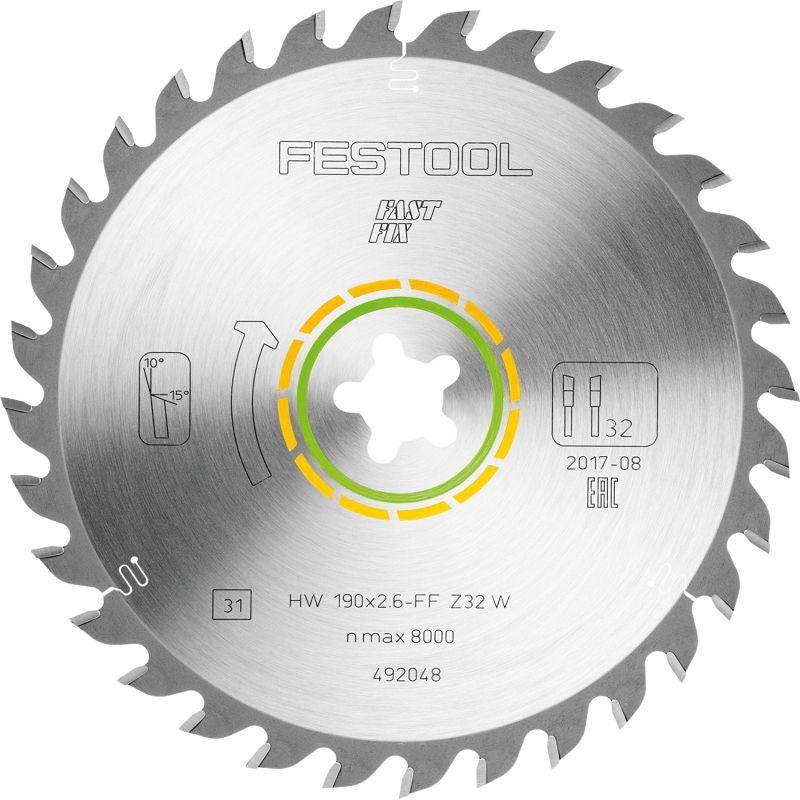 Festool Saw Blade Hw 190 X2,6 Ff W32