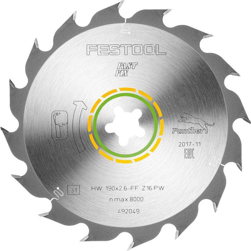 Festool Saw Blade Hw 190 X2,6 Ff Pw16