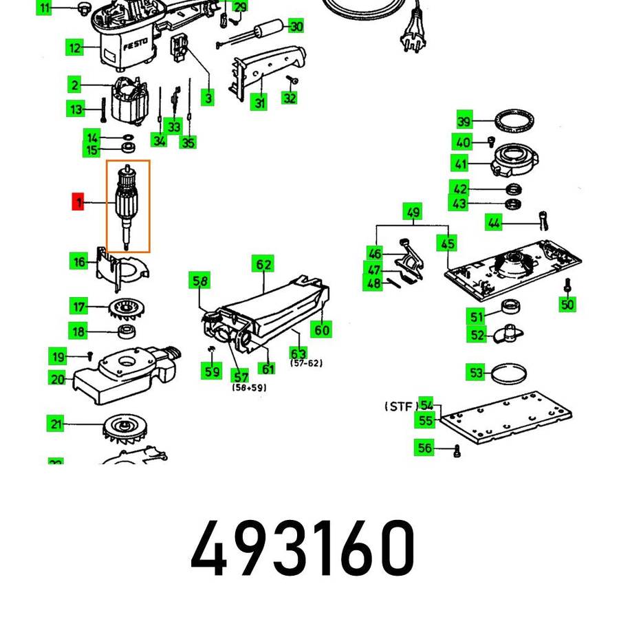 Festool Armature 230 V Rs 3 Et Bg 230 V