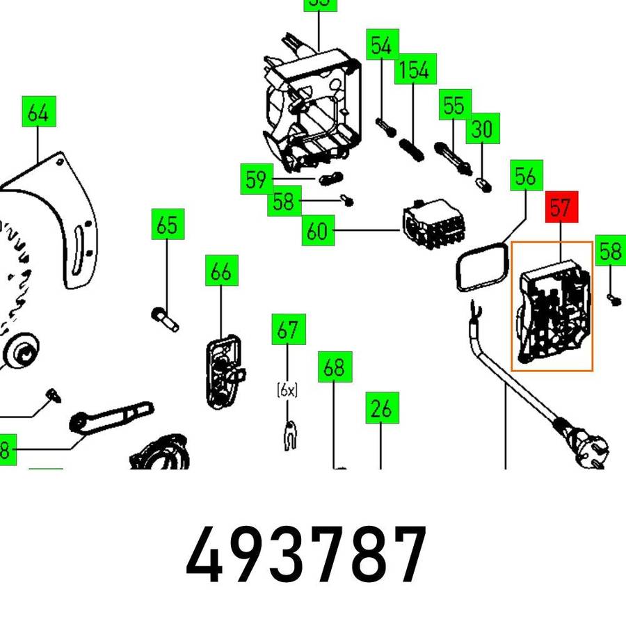 Festool Pin Countersunk Din 1472 6 X10 St