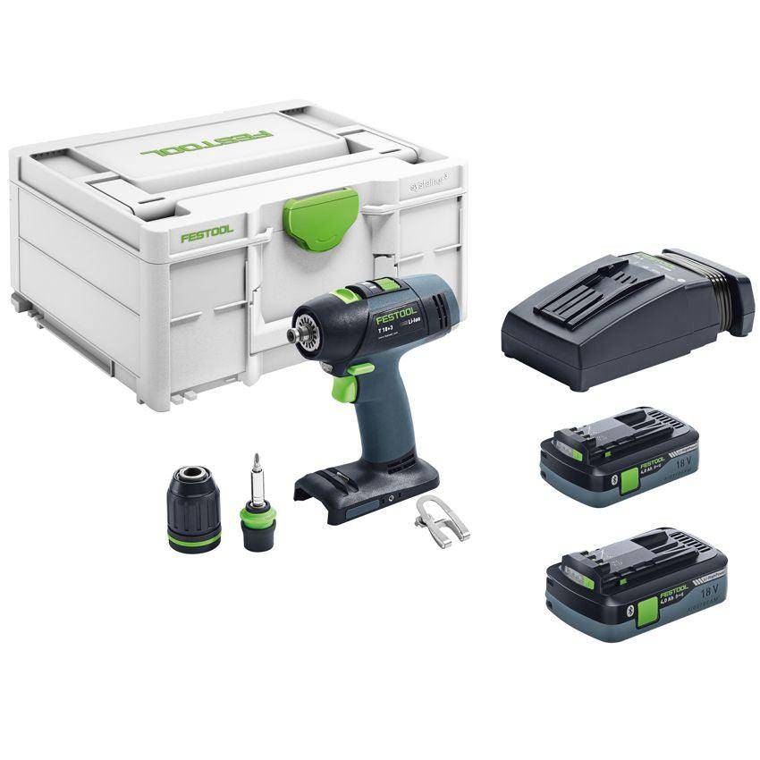 Festool Cordless Drill T18 18+3 Hpc 4.0 I Plus