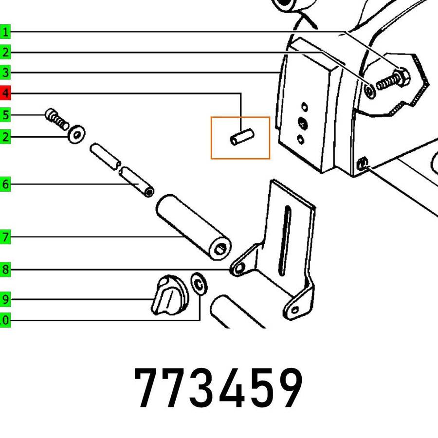 Festool Pin Countersunk Din 1472 6 X10 St