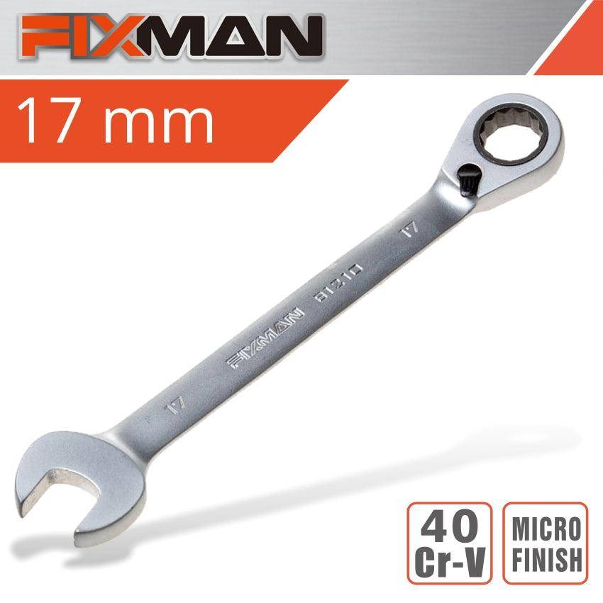 Fixman Fixman Reversible Combination Ratcheting Wrench 17 Mm