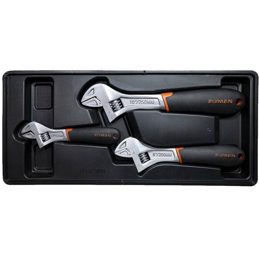 Fixman Fixman Tray 3 Piece Adjustable Wrench 6'8'10'