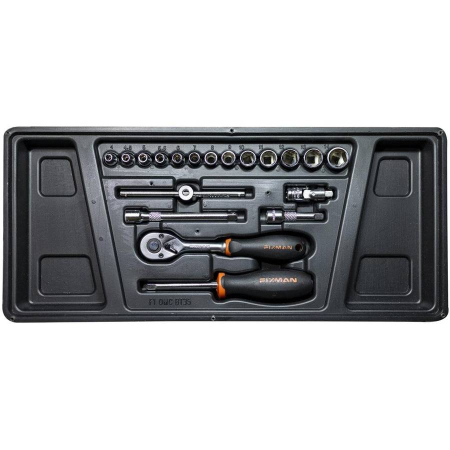 Fixman Fixman Tray 19 Piece 1/4' Drive Sockets And Accessories