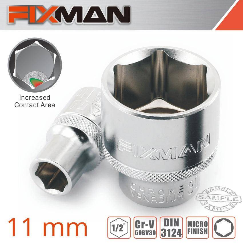 Fixman Fixman 1/2' Drive Hex Socket 11 Mm X 21.8 Mm