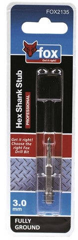 Drill Stub Fox Hss Hex 3.0 X47 Mm Xxx