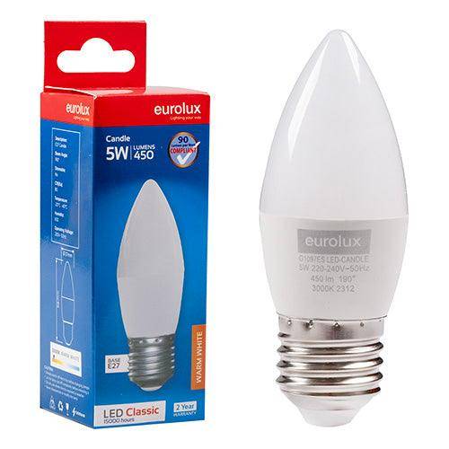 Eurolux Candle Classic 5w Led E27 3000 K Single Box N