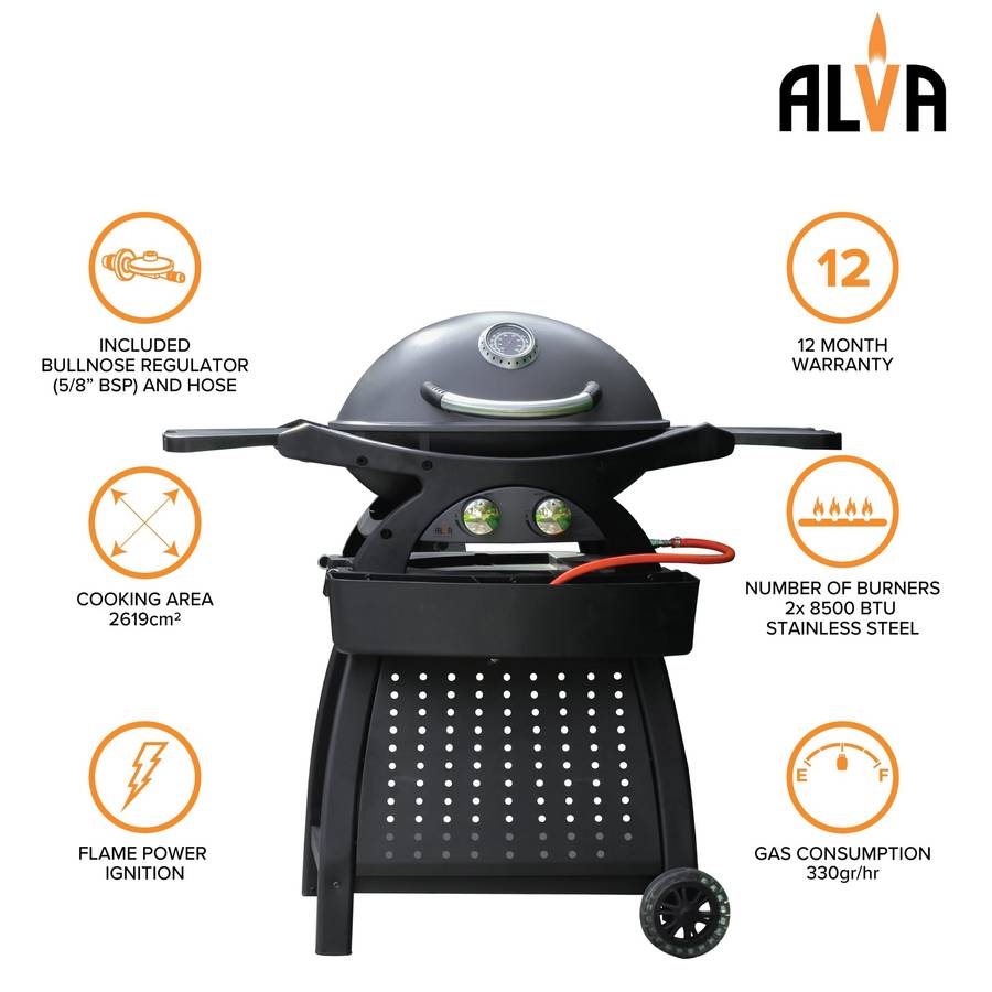 Alva Mondo 2 Burner Gas Bbq & Cart